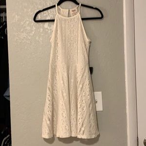 Cream, paisley dress